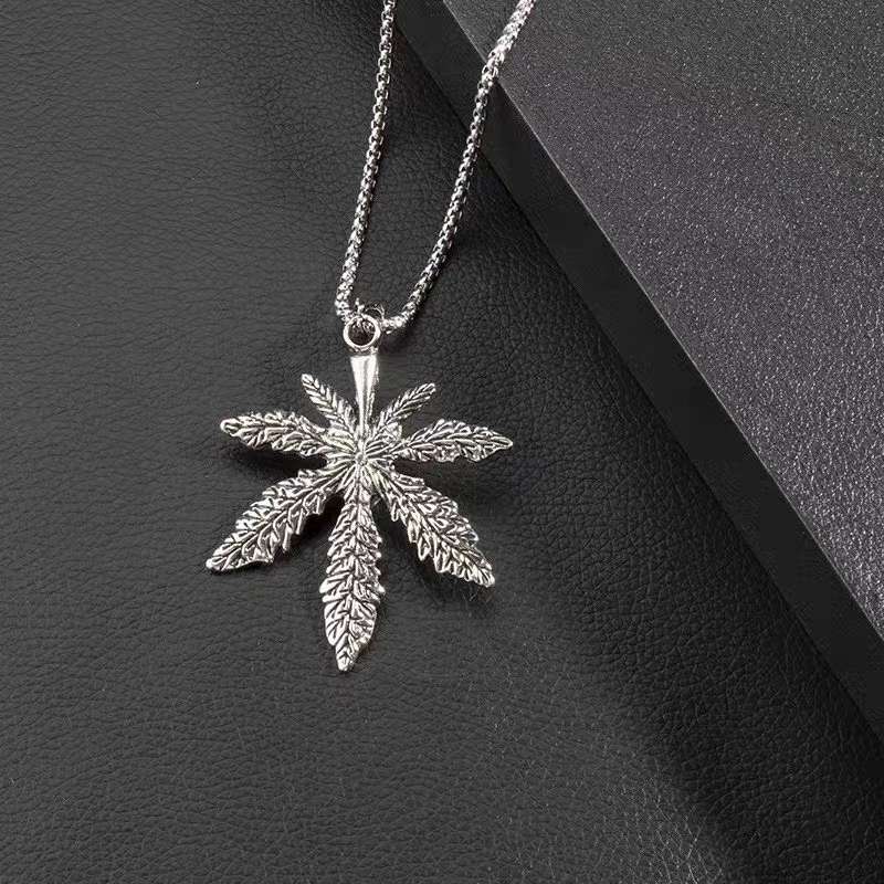 非主流树叶单项链长款