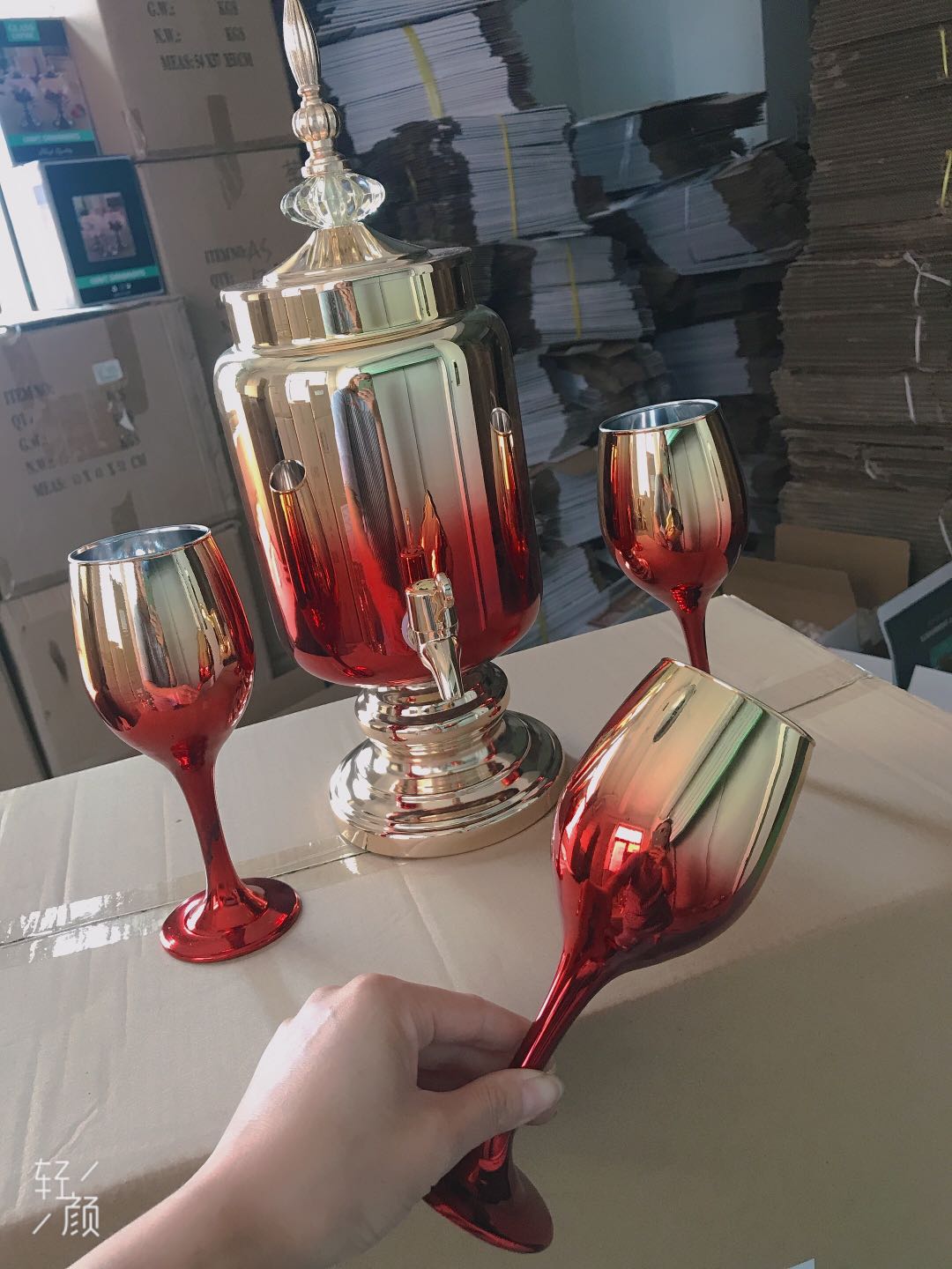 Glass juice pot, colored glass cup, colored glass pot, Korean-style juice pot detail image 1