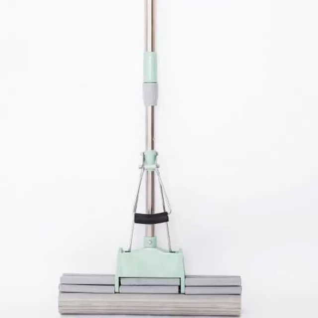 Sponge mop, hand washable, dry and wet dual-purpose, one mop for cleaning, household water-squeezing floor mop, rubber cotton absorbent mop Specification image