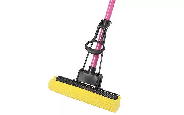 The color of the absorbent sponge mop and the stretchable rubber cotton mop for home cleaning is random Specification image