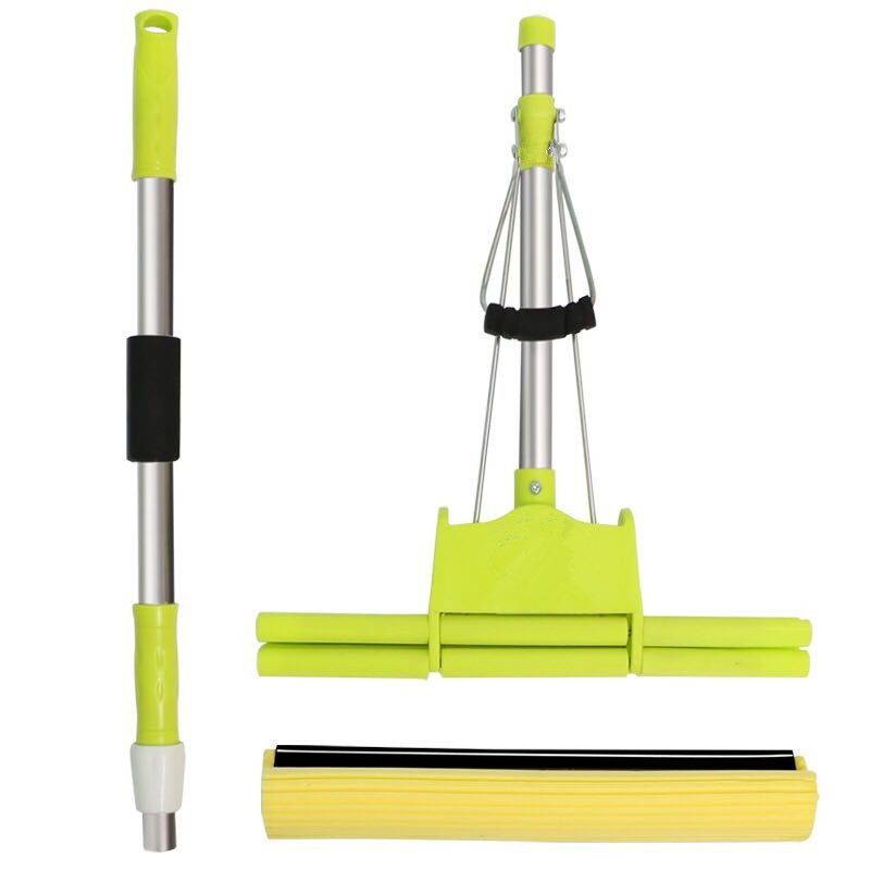 Sponge mop, household lazy roller water-squeezing floor mop, hand washable rubber cotton mop head, large water-squeezing floor mop cloth head details Picture
