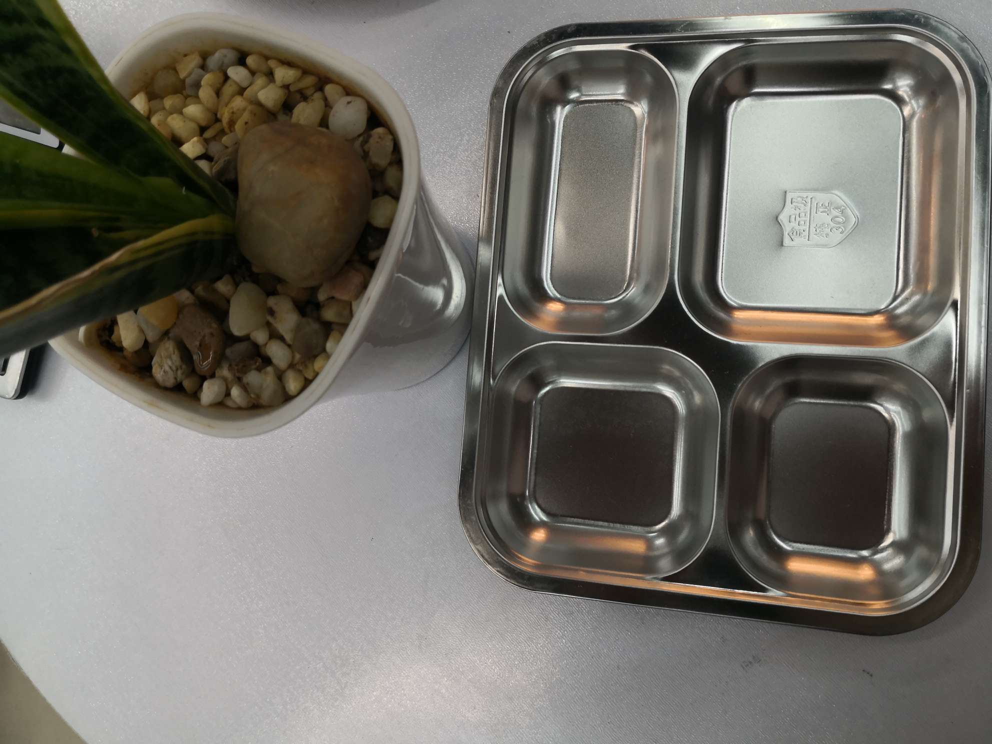 食品级304不锈钢快餐盘详情图1