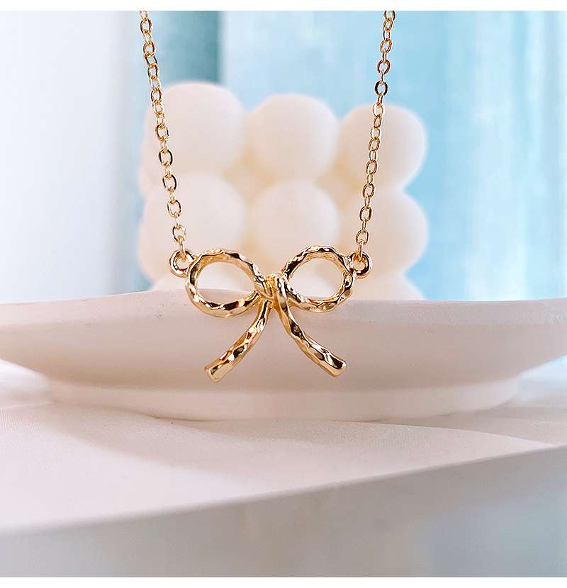 A new trendy bow necklace for women, a cold and elegant style on Instagram, and a popular collarbone chain details Picture