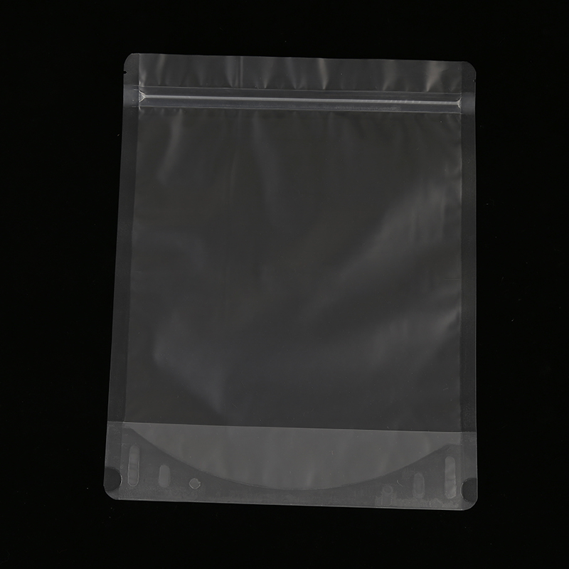 三边封磨砂立体拉链袋16*23+4