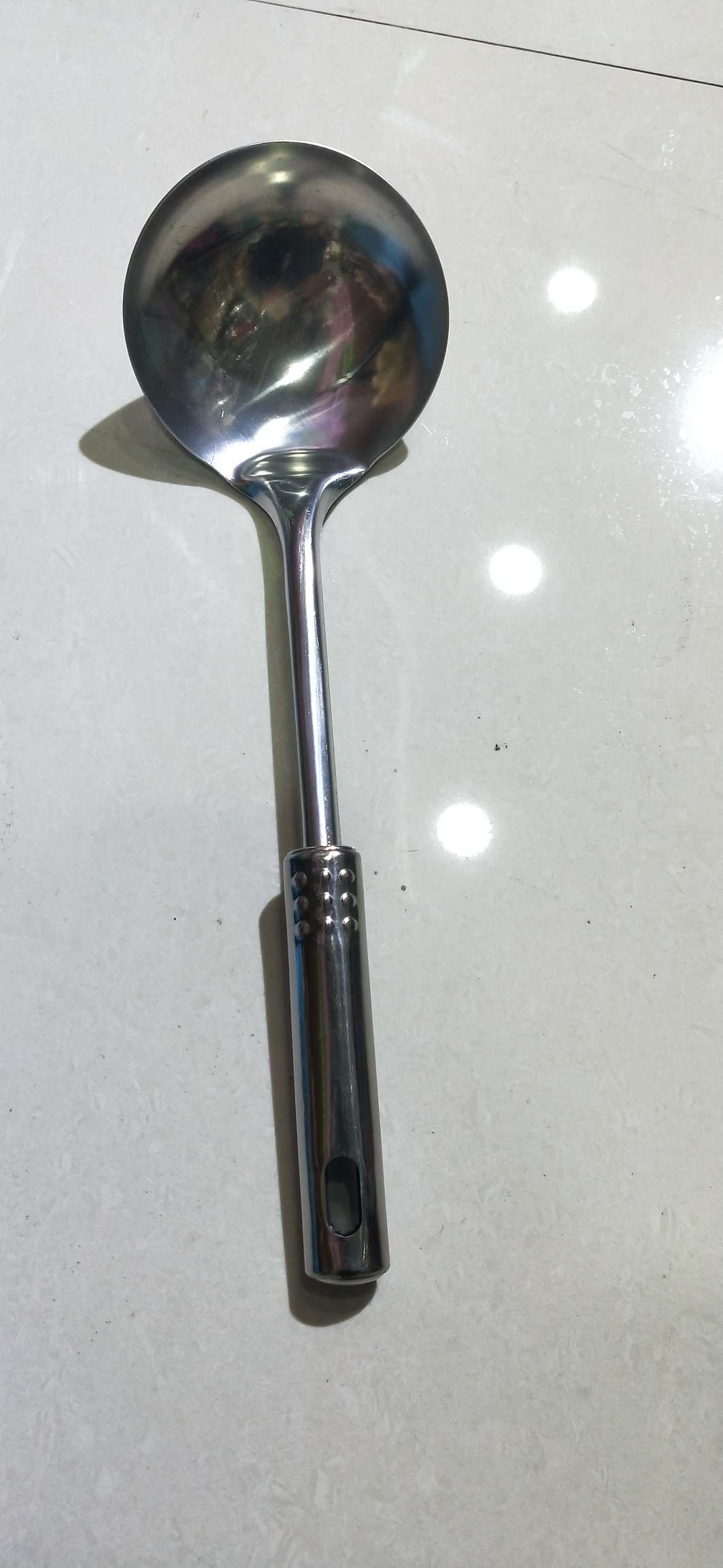 Stainless steel soup spoon