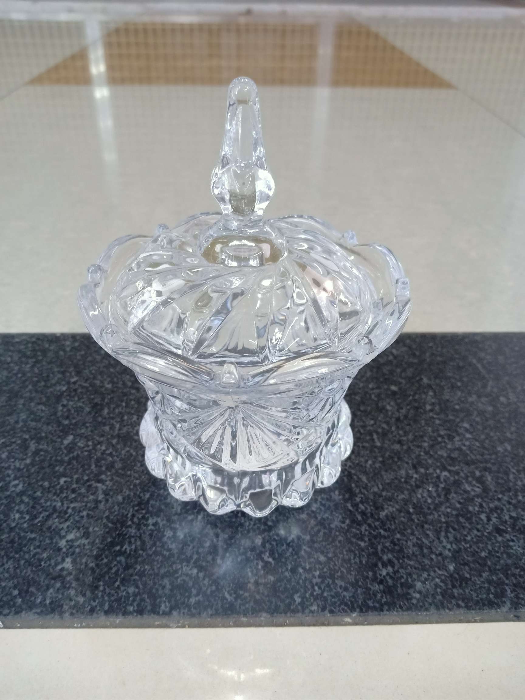 High-white material glass sugar jar Specification image
