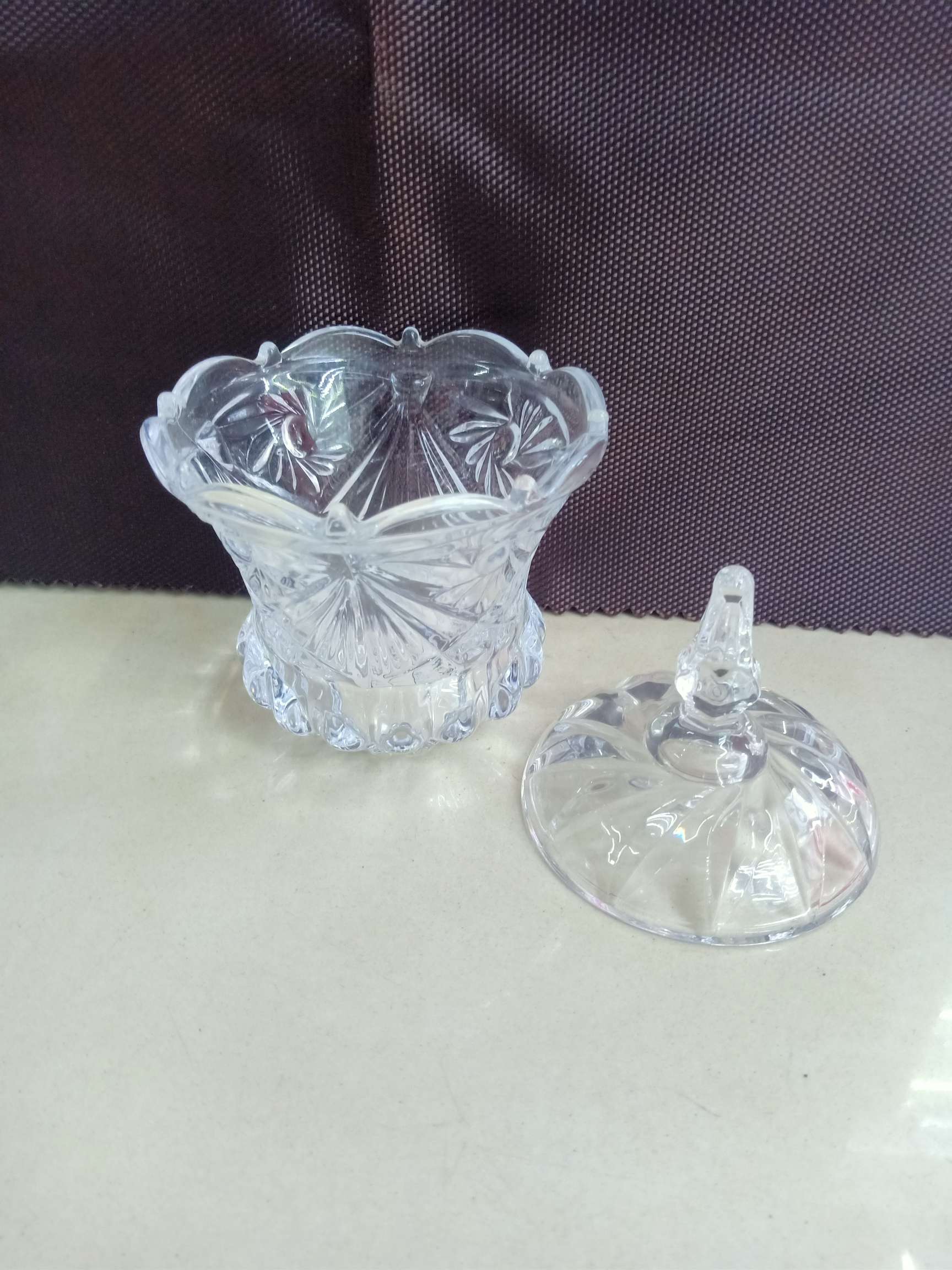 High-white material glass sugar jar details Picture