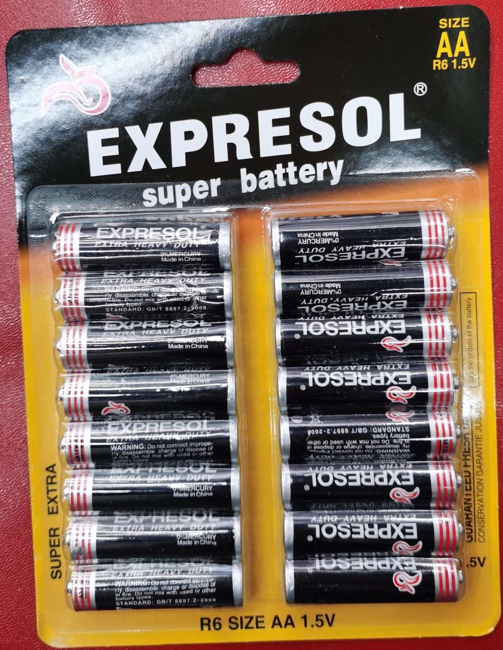 EXPRESOL 16支挂卡5号电池AA