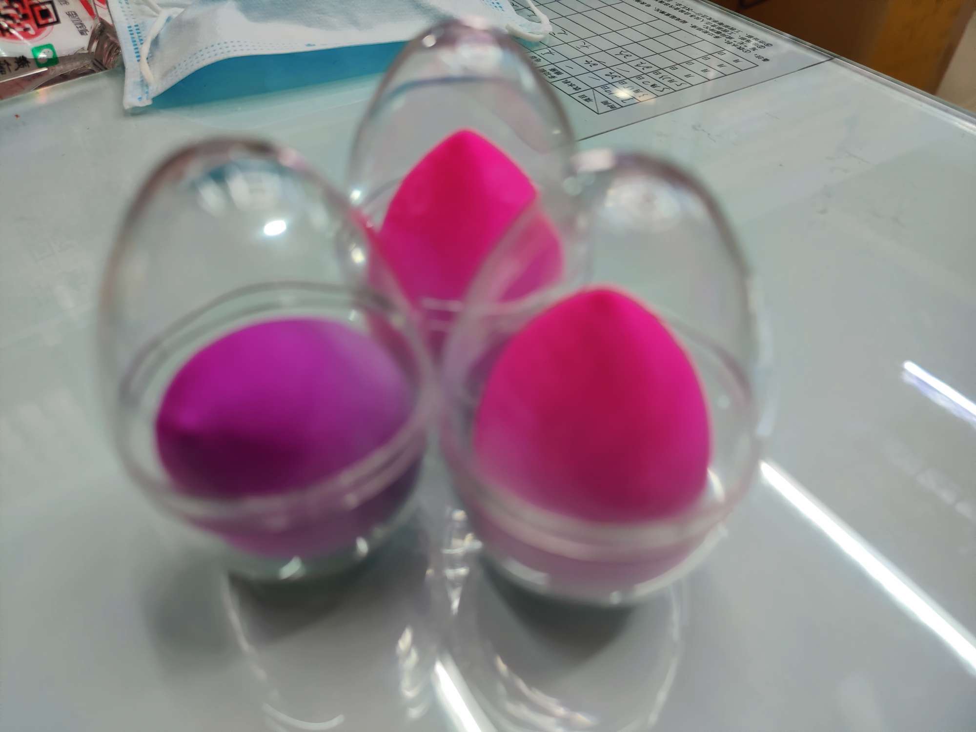 粉扑、美妆蛋实物图