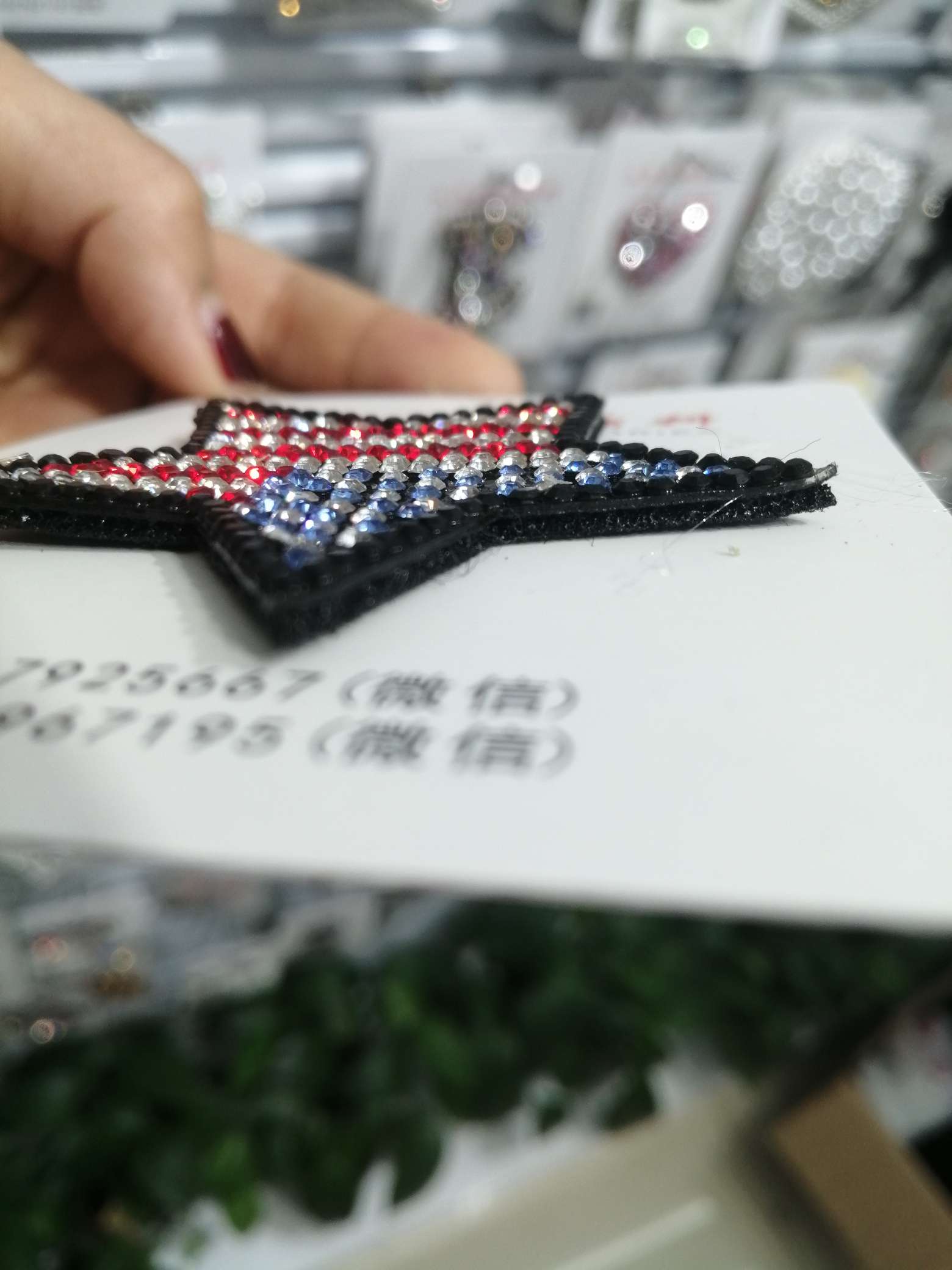 Hot Drawing Rhinestone Pentagram details Picture