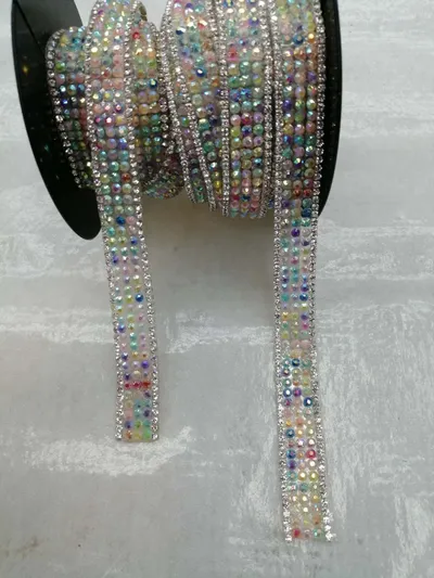 Hot Drawing Rhinestone Resin Strip, Lace Pattern