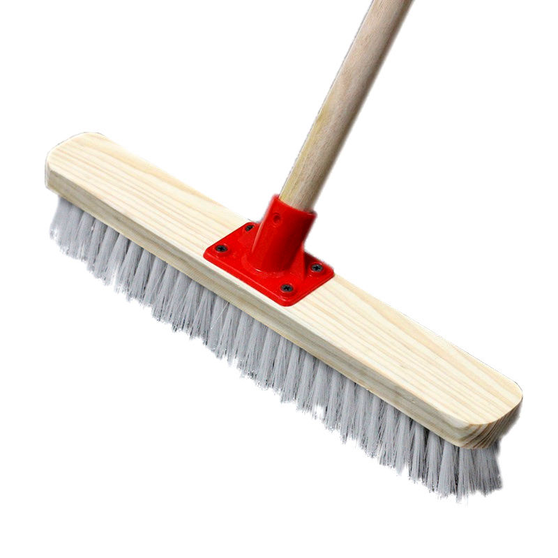 Hard-bristled floor brush, wooden floor brush, kitchen and bathroom brush, bathroom tiles, long-handled moss, wooden pole floor wash detail image 1