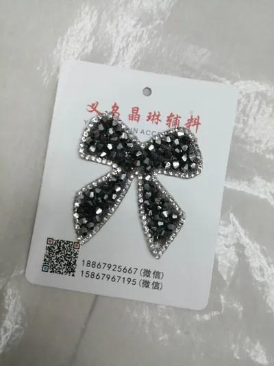 Hot Drawing, Plastic Mesh, Rhinestones, Bow Tie Graphics