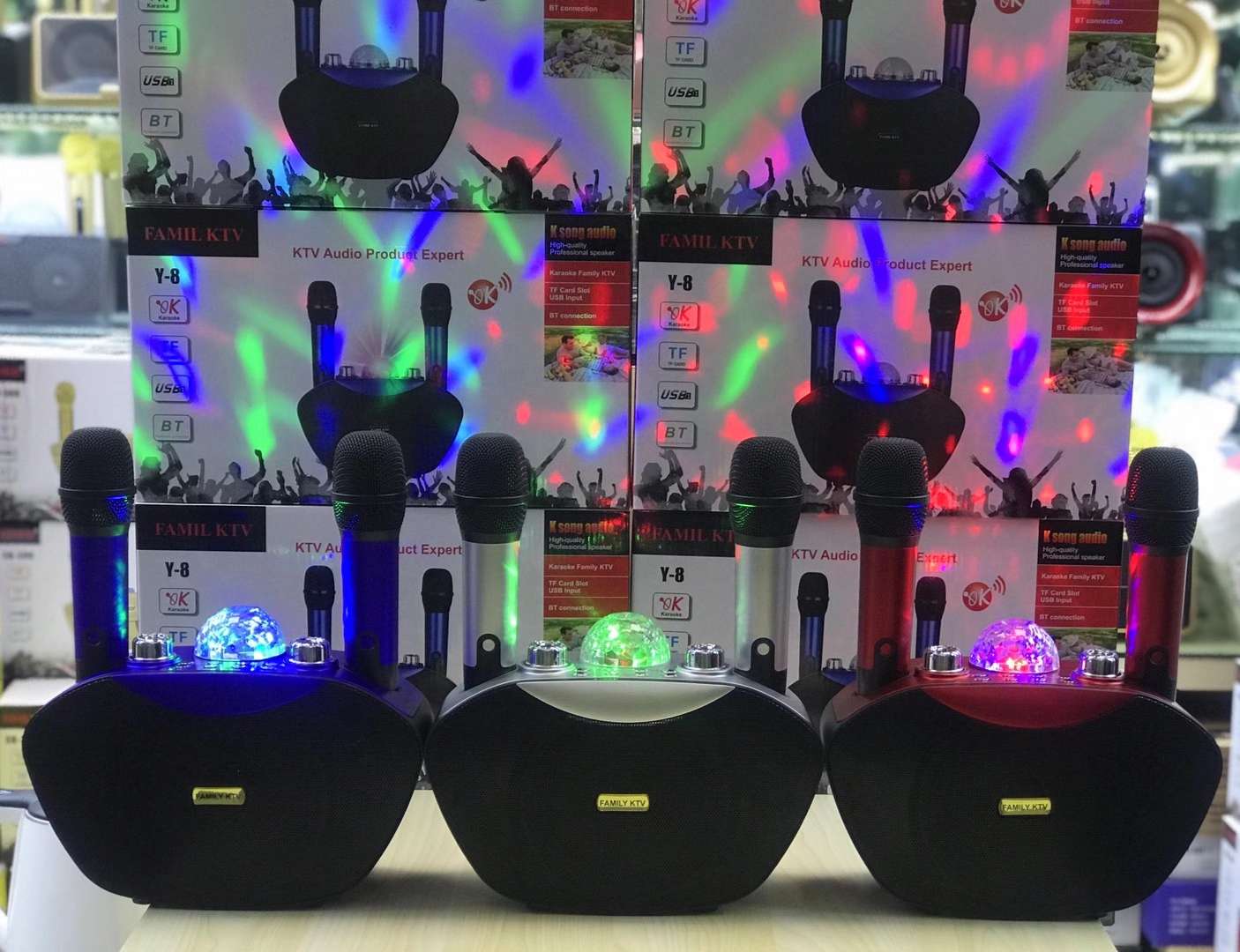 Y8; With Bluetooth double label, with DSP digital processing flashing light - K song machine! thumbnail