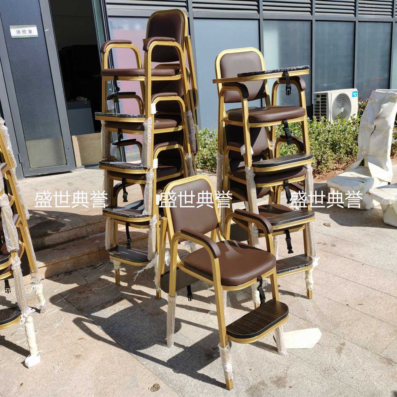 上海五星级酒店宴会厅宝宝餐椅饭店包厢儿童就餐椅子铝合金宝宝椅详情图6
