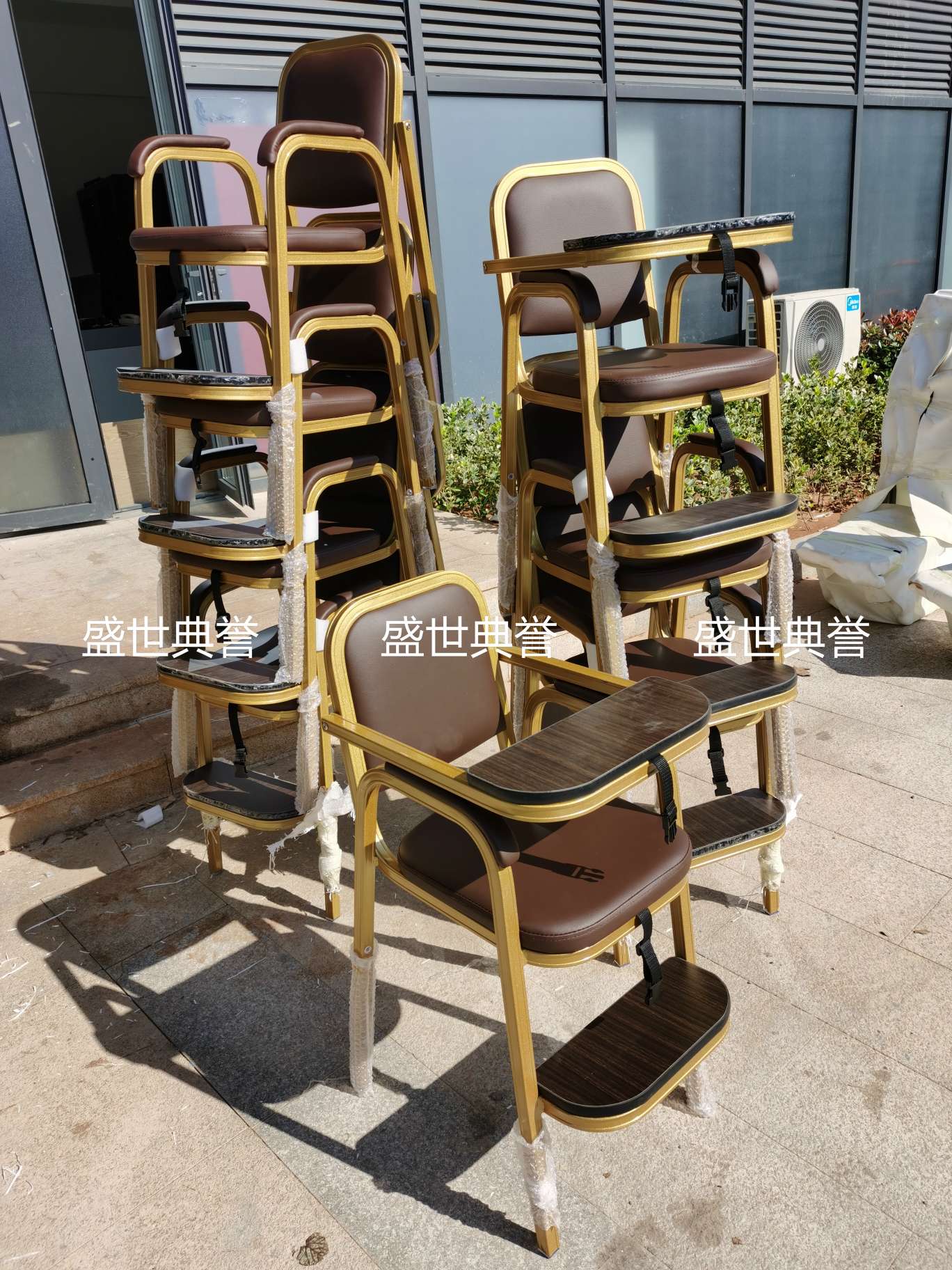 上海五星级酒店宴会厅宝宝餐椅饭店包厢儿童就餐椅子铝合金宝宝椅详情图3