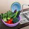 洗菜篮家用塑料沥水篮漏水篮水果篮厨房加厚洗水果沥水筛白底实物图