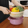 双层塑料洗菜盆沥水篮家用厨房淘菜筐大号创意洗菜篮子客厅水果盘图