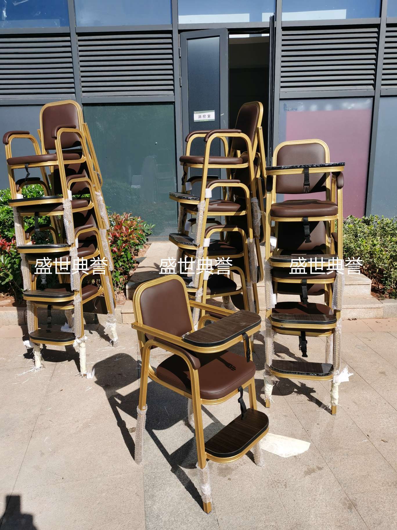上海五星级酒店宴会厅宝宝餐椅饭店包厢儿童就餐椅子铝合金宝宝椅详情图6