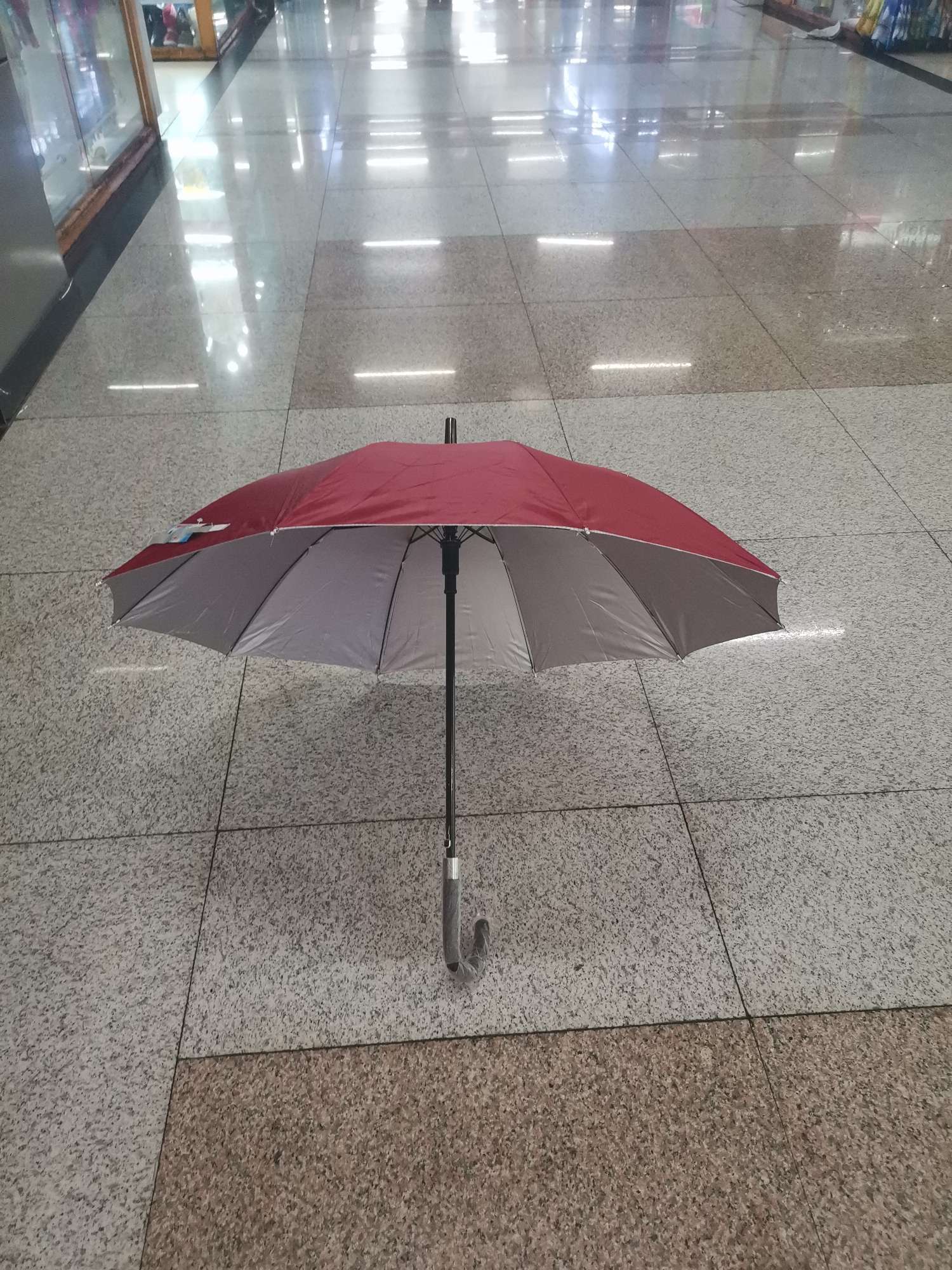 Silver rubber lattice umbrella