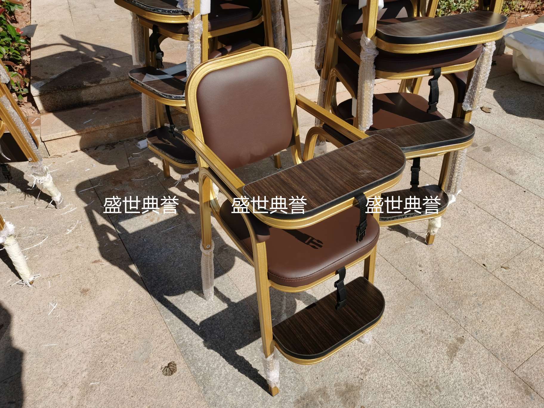 上海五星级酒店宴会厅宝宝餐椅饭店包厢儿童就餐椅子铝合金宝宝椅详情图2