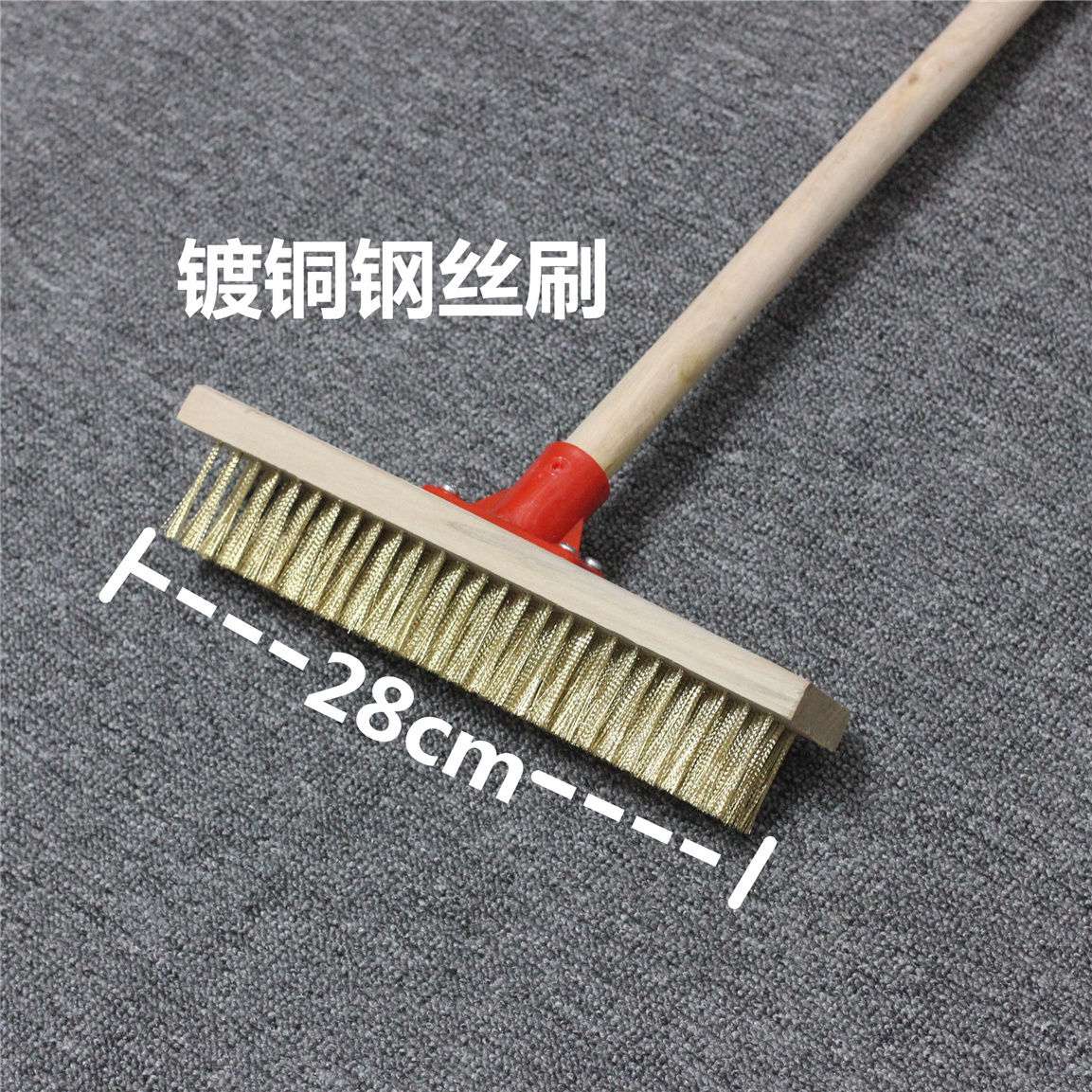 Hard-bristled floor brush, wooden floor brush, kitchen and bathroom brush, bathroom tiles, long-handled moss, wooden pole floor wash detail image 8