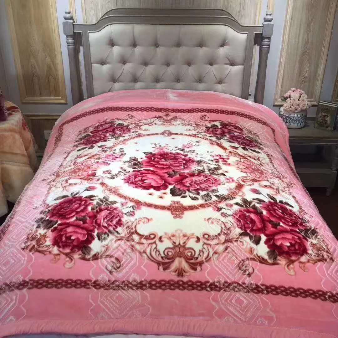 Bedding Blanket Lasher Warp Knitted Blanket Yiwu Good Goods details Picture