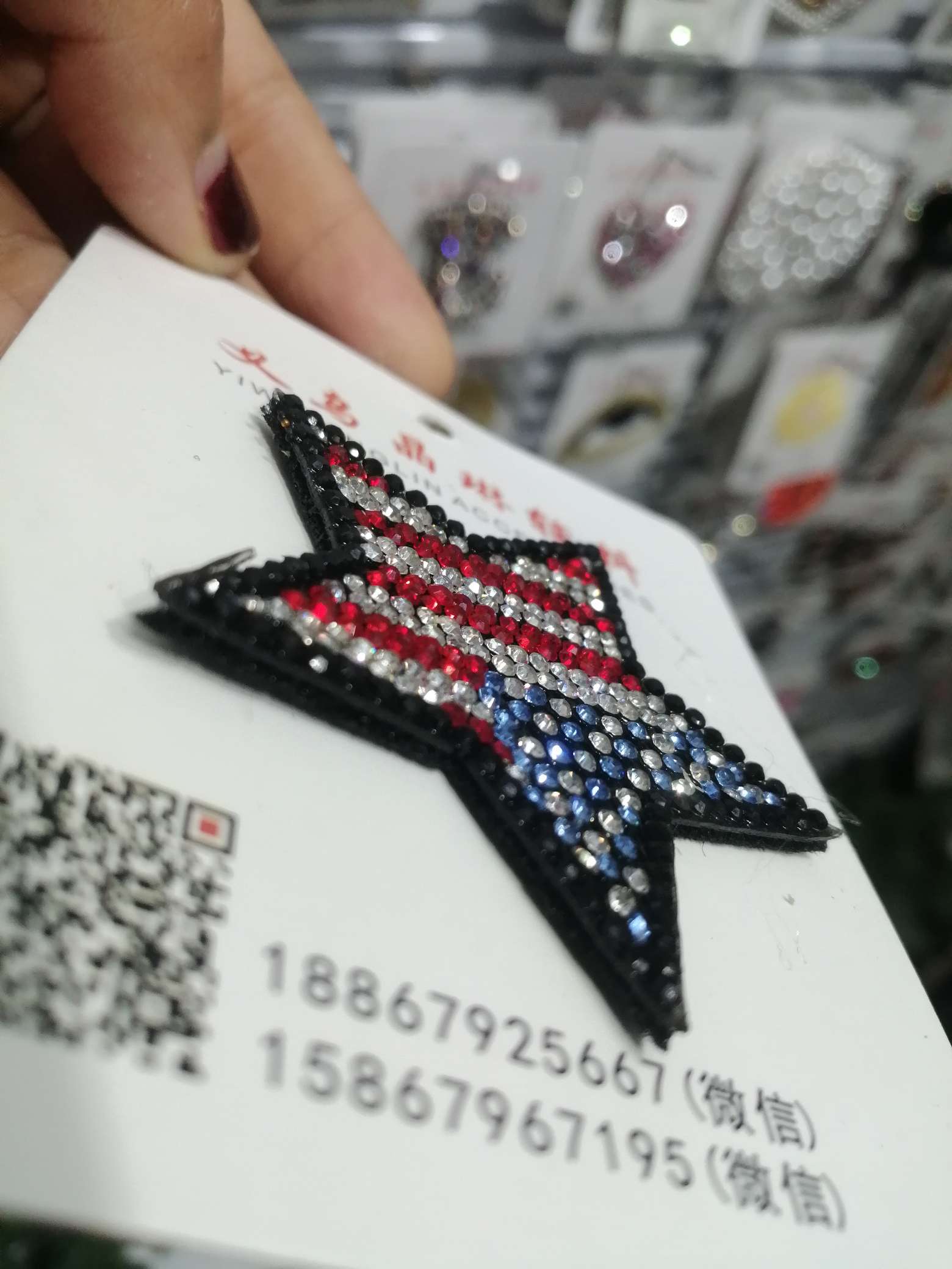 Hot Drawing Rhinestone Pentagram Application Scenario
