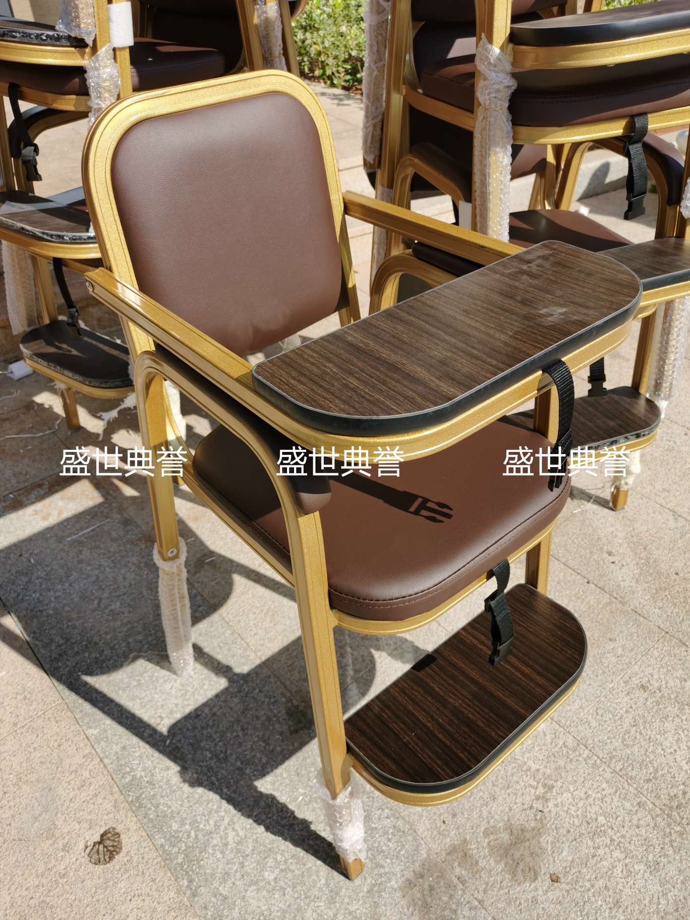 上海五星级酒店宴会厅宝宝餐椅饭店包厢儿童就餐椅子铝合金宝宝椅详情图1