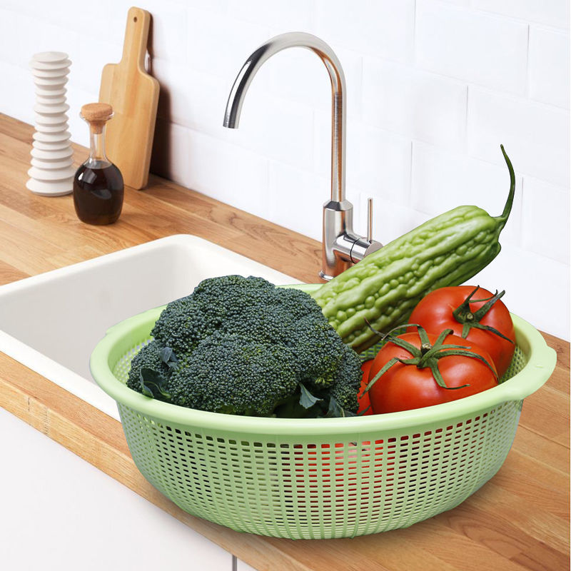 洗菜篮家用塑料沥水篮漏水篮水果篮厨房加厚洗水果沥水筛详情图3