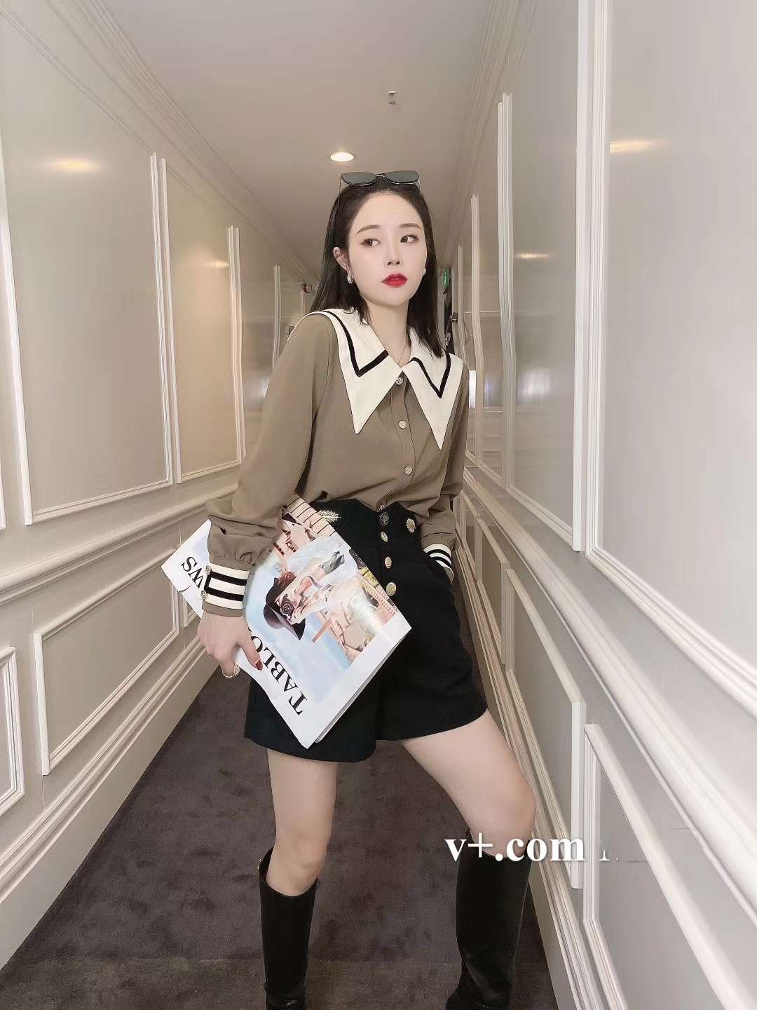时尚欧货衬衫详情图4