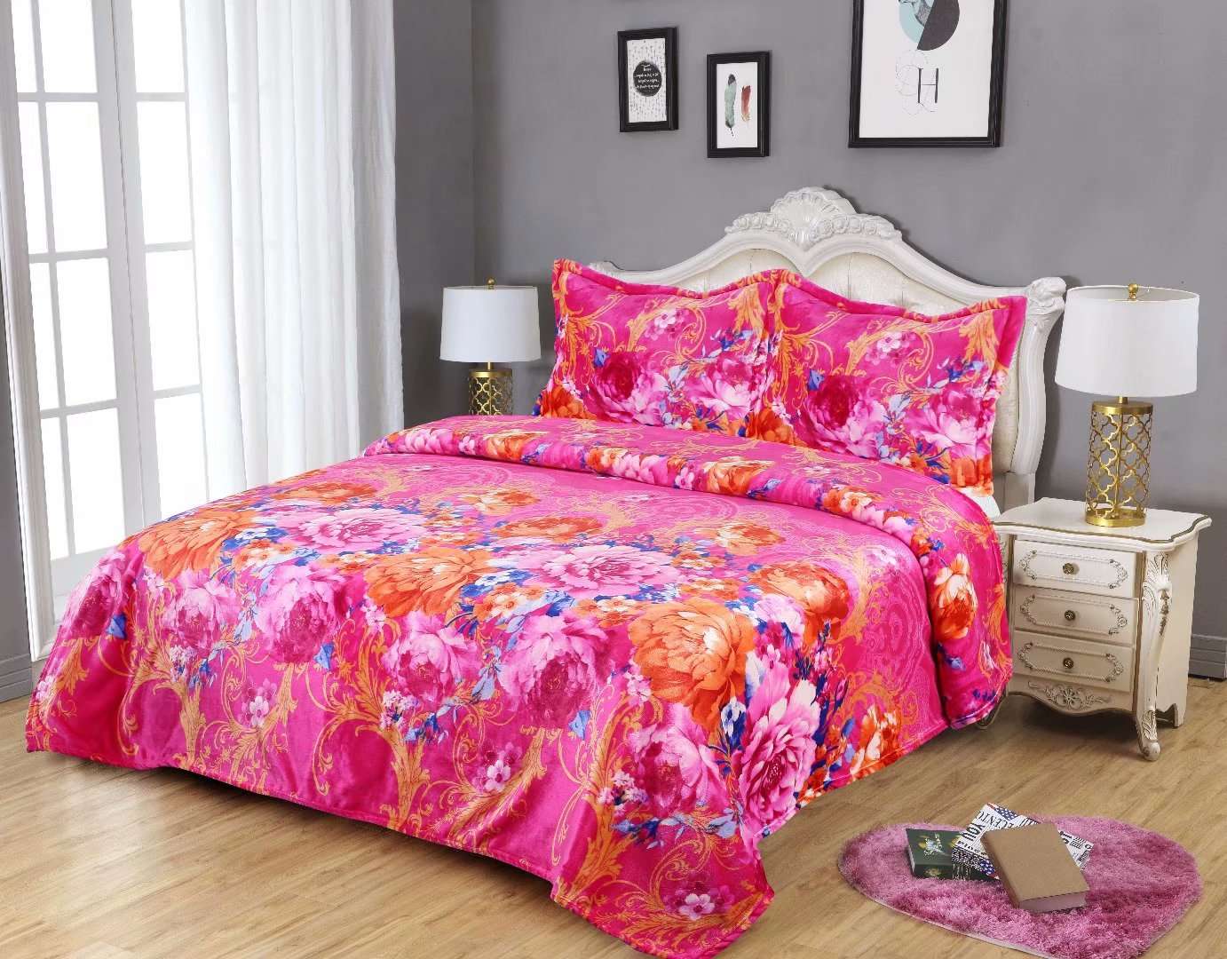 新款法兰绒三件套被子 多款式可选详情图3