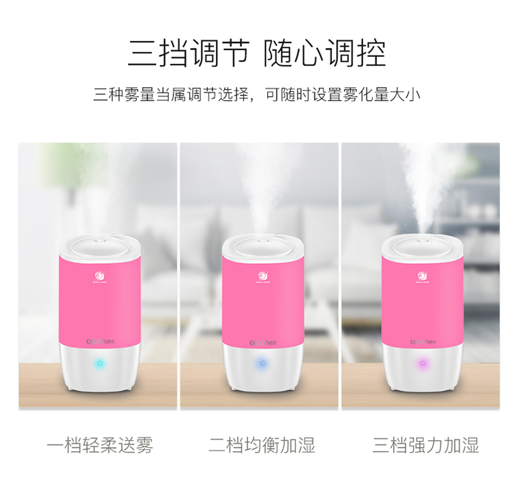 Ultrasonic Humidifier Sh3072 Pink Item Picture
