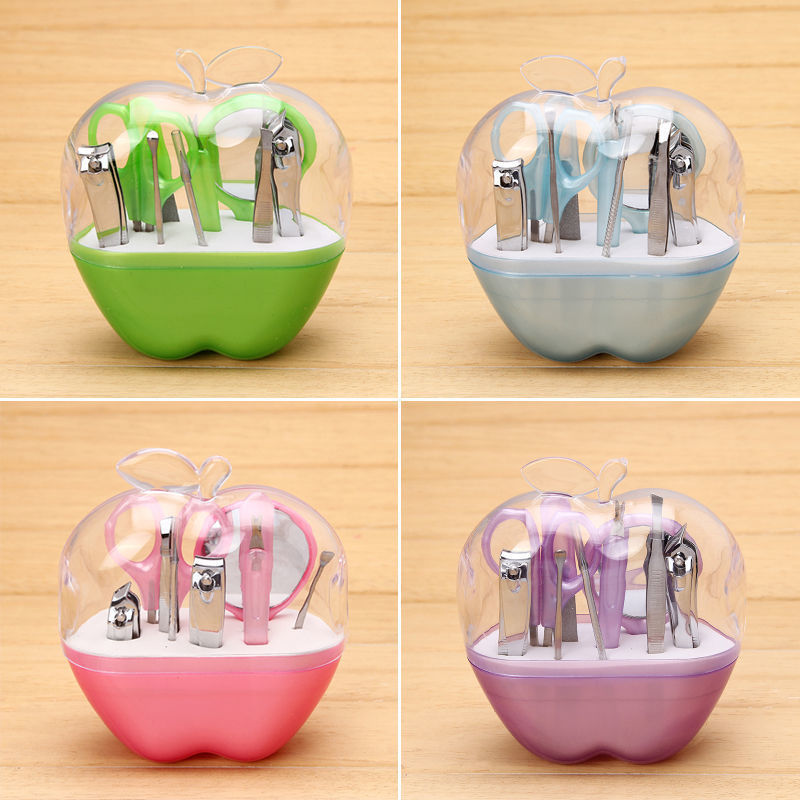 9-piece nail clipper set, nail clippers, apple-shaped nail clippers, portable household ear picks, dead skin trimming tools undefined