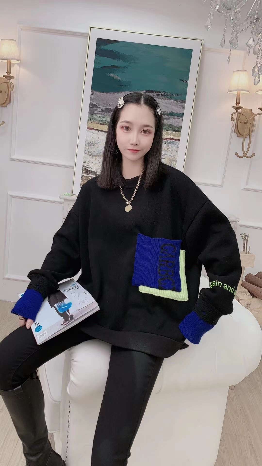 欧货时尚卫衣详情图1