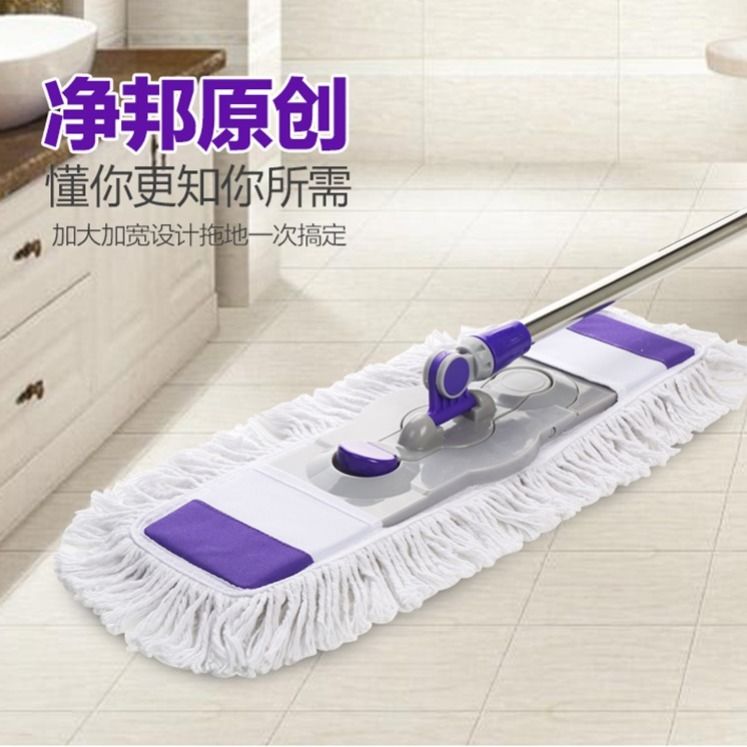 A large, rotatable flat mop for lazy people, a mop with a handle, a wooden floor mop, and a floor mop Application Scenario