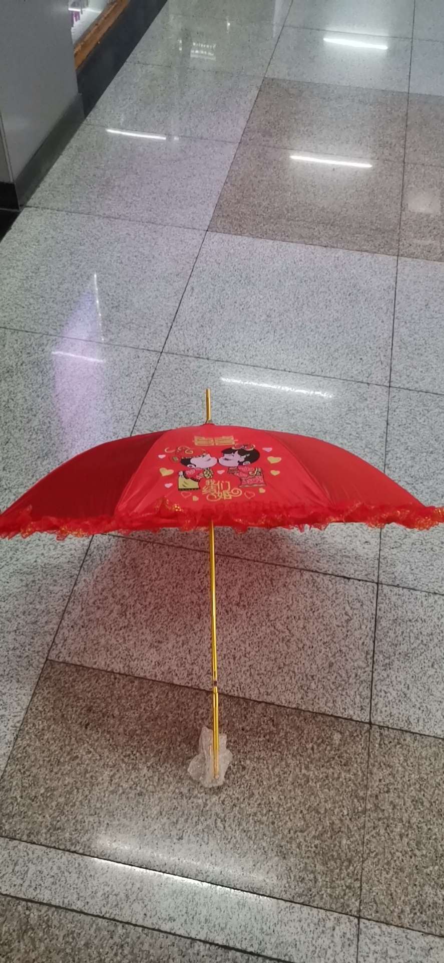 166 Golden Hook Bridal umbrella