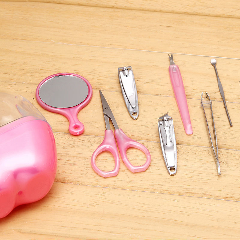 9-piece nail clipper set, nail clippers, apple-shaped nail clippers, portable household ear picks, dead skin trimming tools undefined
