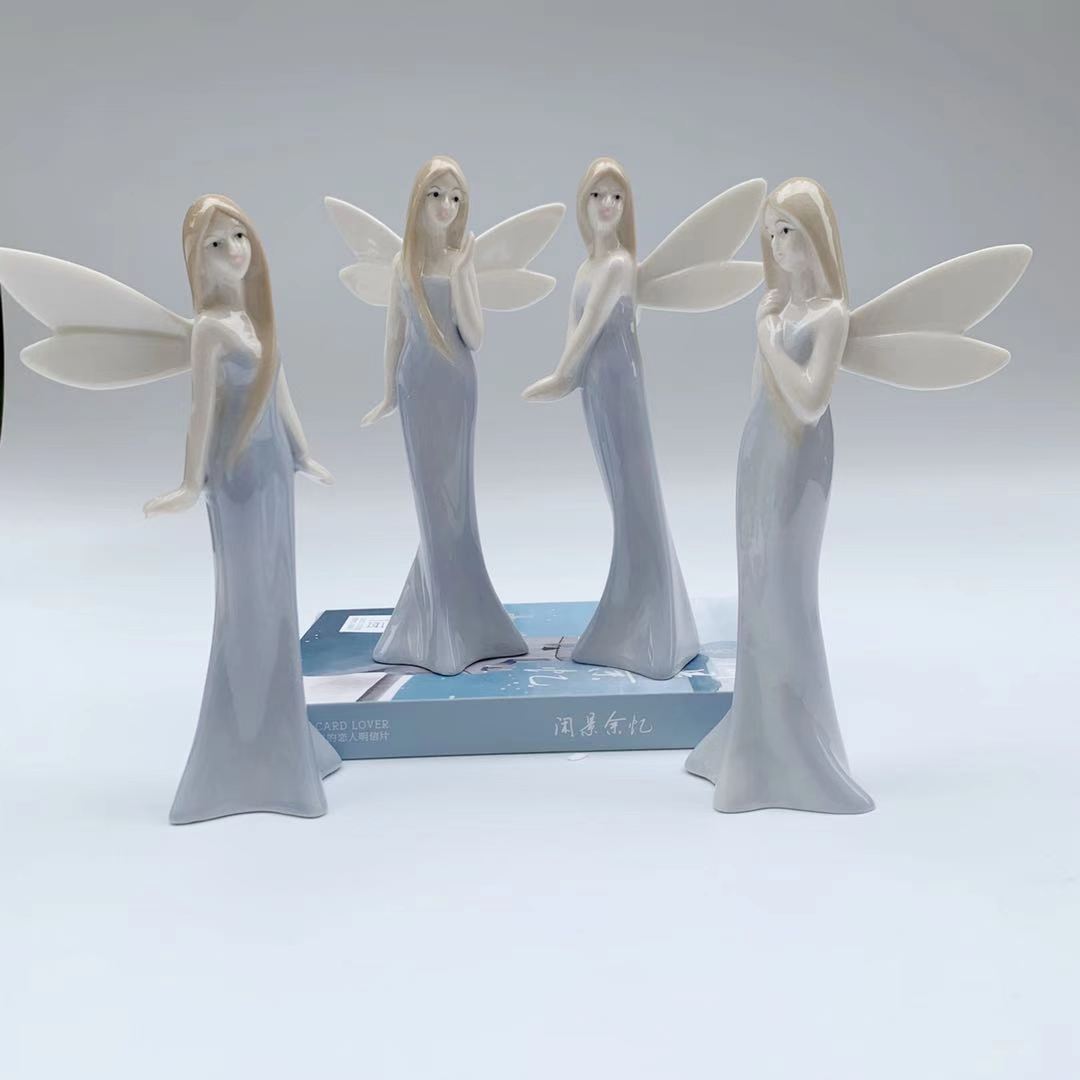 小号高温陶瓷花仙子人物摆件天使系列