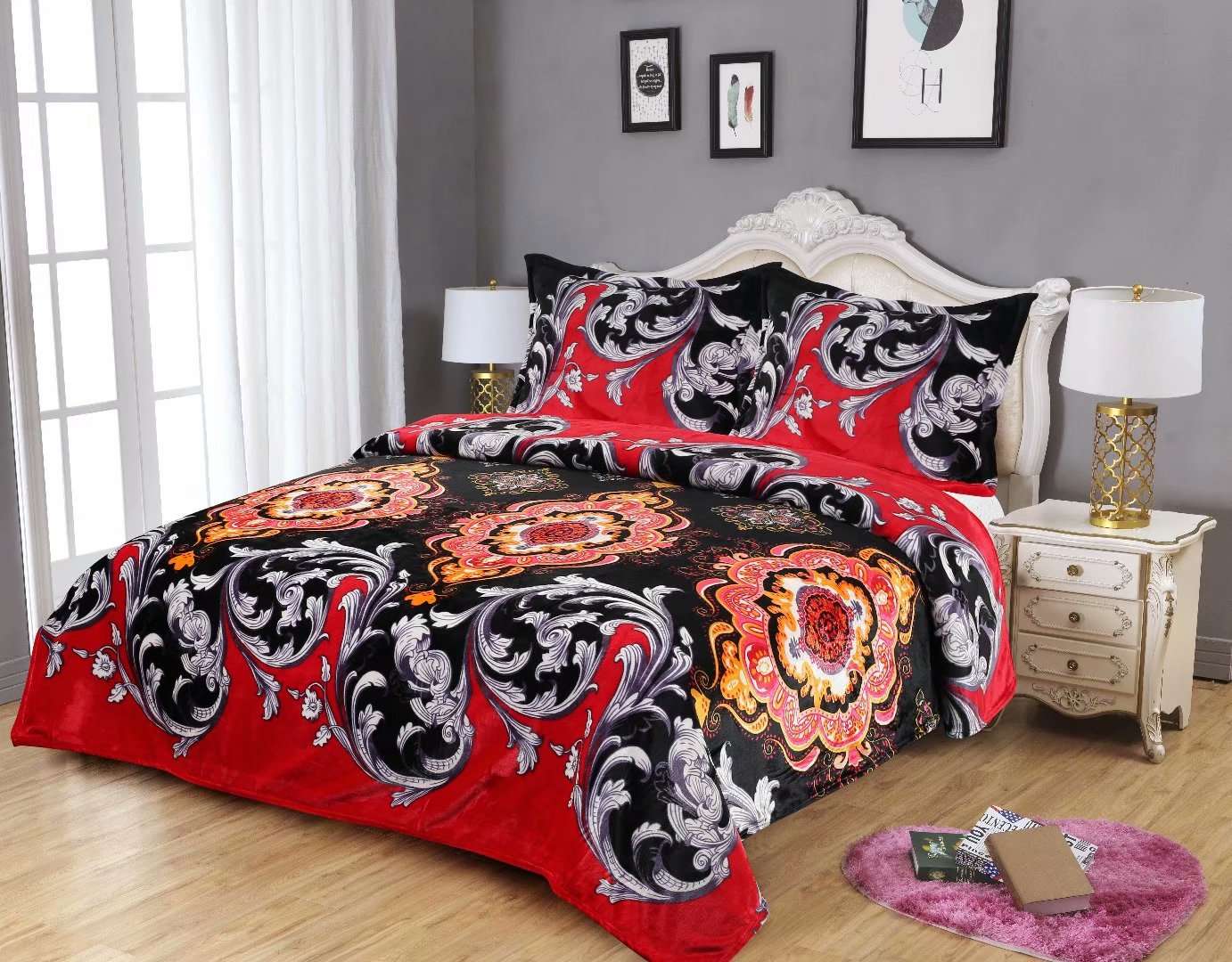 新款法兰绒三件套被子 多款式可选详情图5