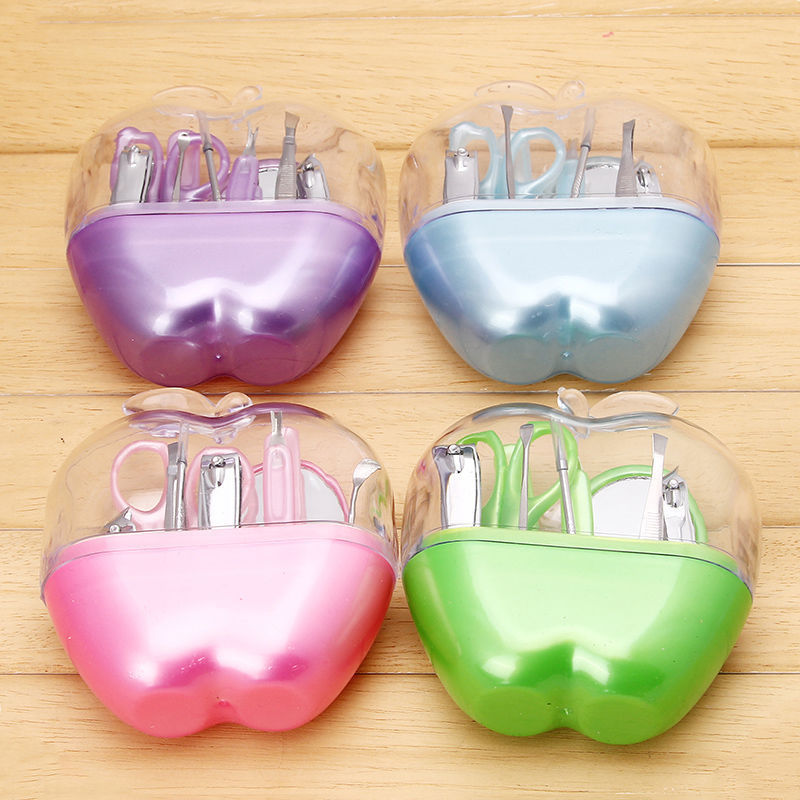 9-piece nail clipper set, nail clippers, apple-shaped nail clippers, portable household ear picks, dead skin trimming tools detail image 6
