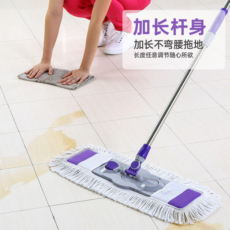 A large, rotatable flat mop for lazy people, a mop with a handle, a wooden floor mop, and a floor mop undefined