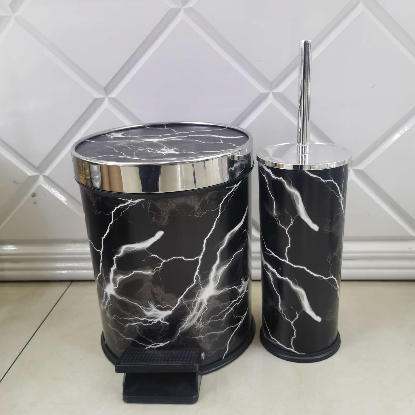 Marble-Patterned Toilet Brush Specification drawing