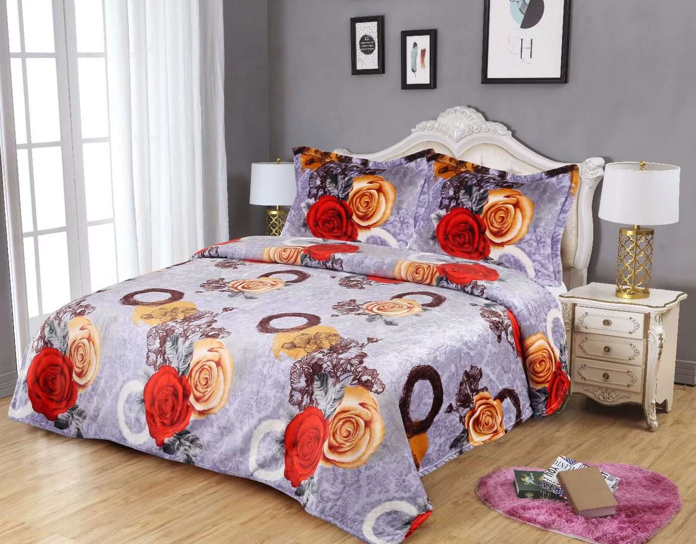 新款法兰绒三件套被子 多款式可选详情图8