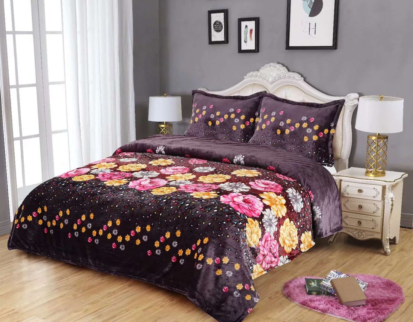 新款法兰绒三件套被子 多款式可选详情图1