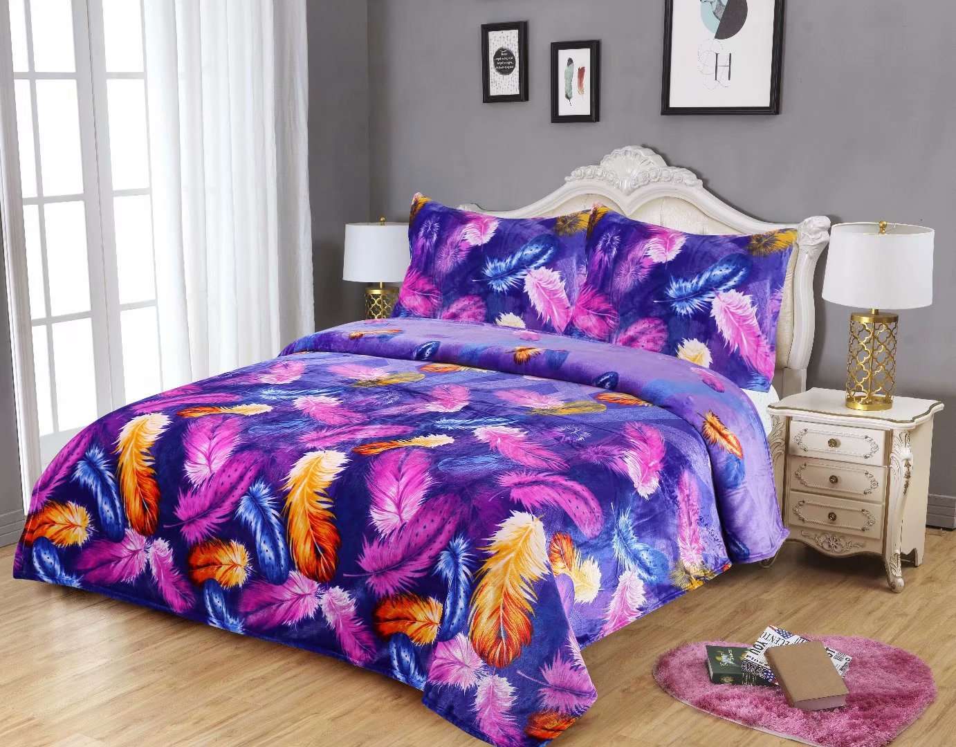 新款法兰绒三件套被子 多款式可选详情图8