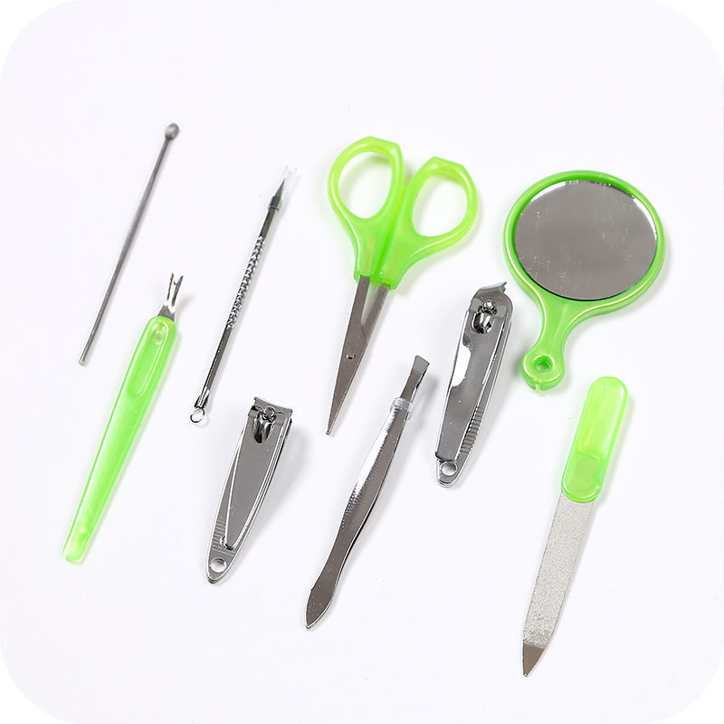 9-piece nail clipper set, nail clippers, apple-shaped nail clippers, portable household ear picks, dead skin trimming tools Specification image