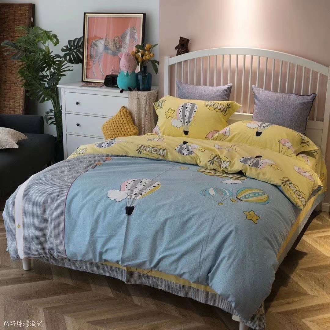 Cotton Wool Global Drift Bedding 4-Piece Set Specification drawing