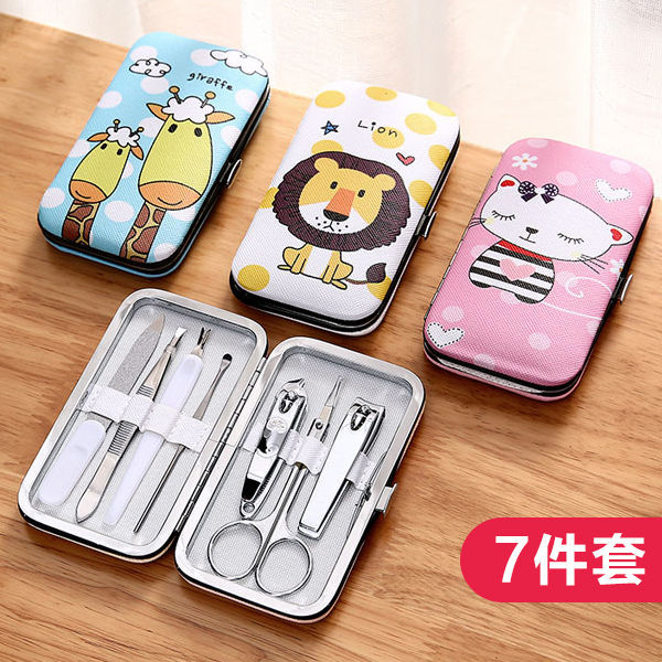 Stainless steel nail clippers, nail scissors, manicure and pedicure set, cartoon nail clippers, knife scissors, acne needle, eyebrow clip, paronychia