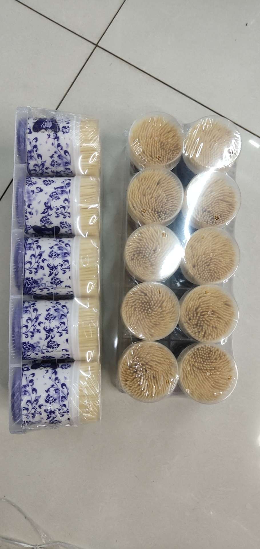 瓶装青花瓷牙签